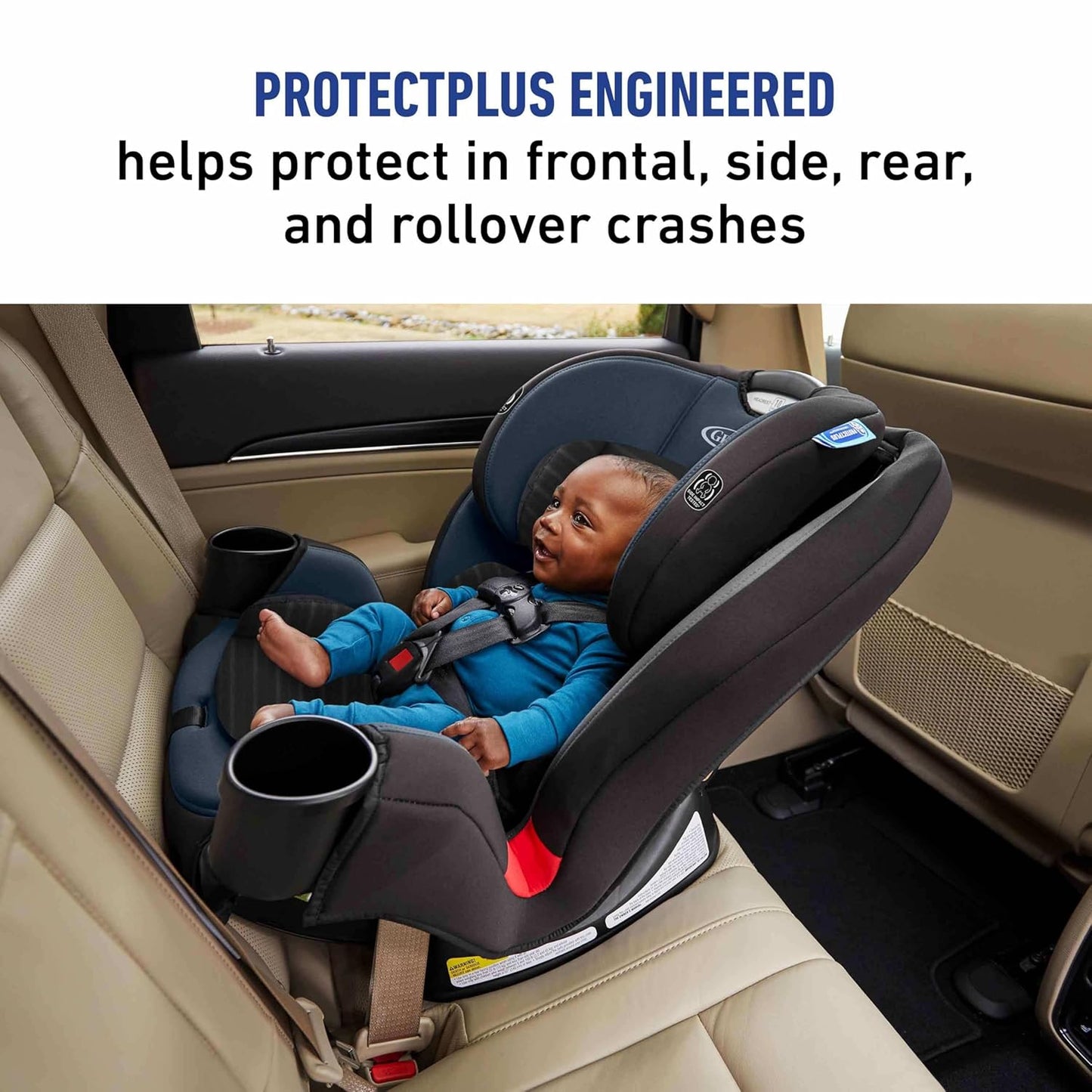 Graco® TriRide 3-in-1 Reclining Car Seat, Clybourne - Rear & Forward Facing Car Seat, Highback Booster, Adjustable Headrest