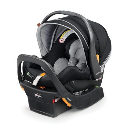 Chicco KeyFit Max Zip ClearTex Infant Car Seat and Base, Rear-Facing Seat for Infants 4-30 lbs., Infant Head and Body Support, Compatible with Chicco Strollers, Baby Travel Gear, Sierra/Beige