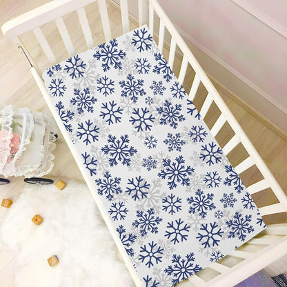 Fitted Crib Sheets White Bears with Clouds Stretchy Portable Playard Sheets for Baby Toddler, Breathable Soft Mini Crib Mattress 39 x 27 in for Boys and Girls