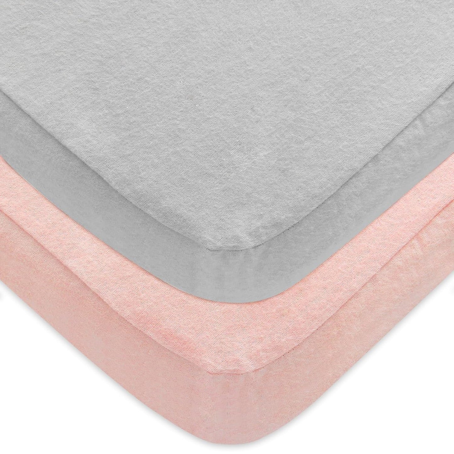 Pack and Play Sheets, 2 Pack Mini Crib Sheets, Stretchy Playard Fitted Sheet, Compatible with Graco Pack n Play, Soft and Breathable Material, Planet & Flower