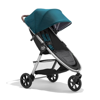 Baby Jogger City Mini GT3 All Terrain Baby Stroller with Forever Air Rubber Tires, All Wheel Suspension, Lightweight Stroller with Magnetic Buckle, No-Rethread Harness, and Foot Brake, Frosted Ivory