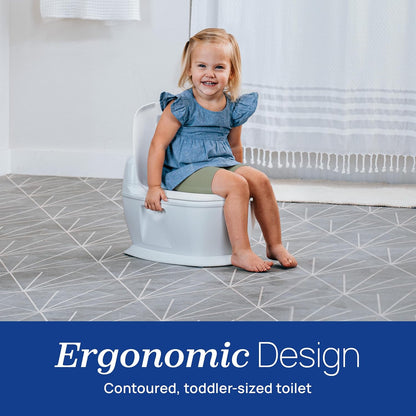 Chicco Toddler Training Toilet with Flip-Up Seat and Lid, Easy-Clean Surfaces, Adjustable Soft-Flex Spray Shield, Flashing Lights and Flushing Sounds, For children up to 60 lbs.