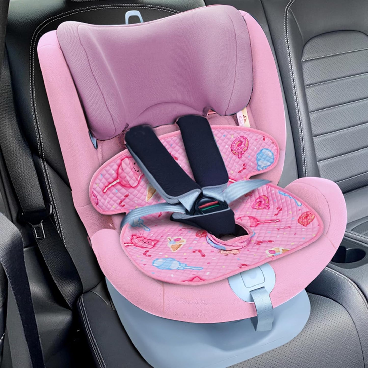 Babenest Car Seat Potty Protector Cover -Waterproof Carseat Training Liner for Baby &Toddler Shower Gift, Dry Piddle Pee Pad with Fun Designs for Strollers & Infant Car Seats (2pcs Pink)