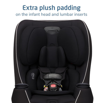 Maxi-Cosi Pria Max 3-in-1 Convertible Car Seat, Infant to Toddler Car Seat, ClipQuick Magnetic Chest Clip, Quick-Install Latch, Machine-Washable Cover, 5-100 lbs, Oyster Shell