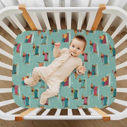 Baby Crib Sheet Cute Goose Flowers Crib Mattress for Boys and Girls Playard Sheet Soft Breathable Fitted Baby Mattress Cover 52x28in