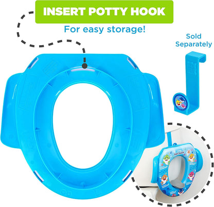 Pinkfong Baby Shark 2 Piece Essential Potty Training Set - Soft Cushion, Baby Potty Training, Safe, Easy to Clean, Step Stool