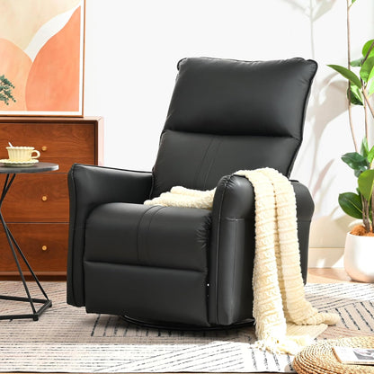 Power Swivel Rocker Recliner Chair for Nursery, Upholstered Snowflake Velvet 270°Swivel Glider Rocker Chair with USB Ports, Small Power Recliners for Small Spaces Living Room