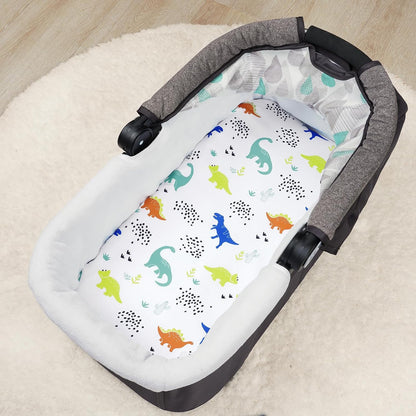 PHF 3 Pack Soft Mini Crib Sheets, Floral & Animal Pack N Play Sheets for Baby Boys Girls, No Slip Universal Fit for Pack N Play, Playard, Portable and Mini Crib Mattresses,Floral & Animal