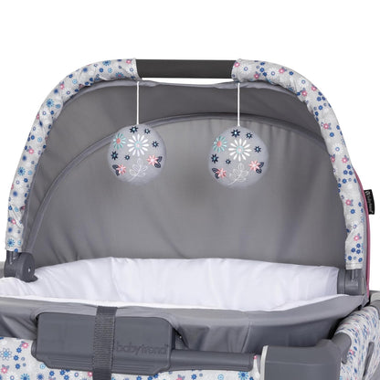 Baby Trend Nursery Den Playard with Snooze Pod and Flip Over Changer, Diamond Sage