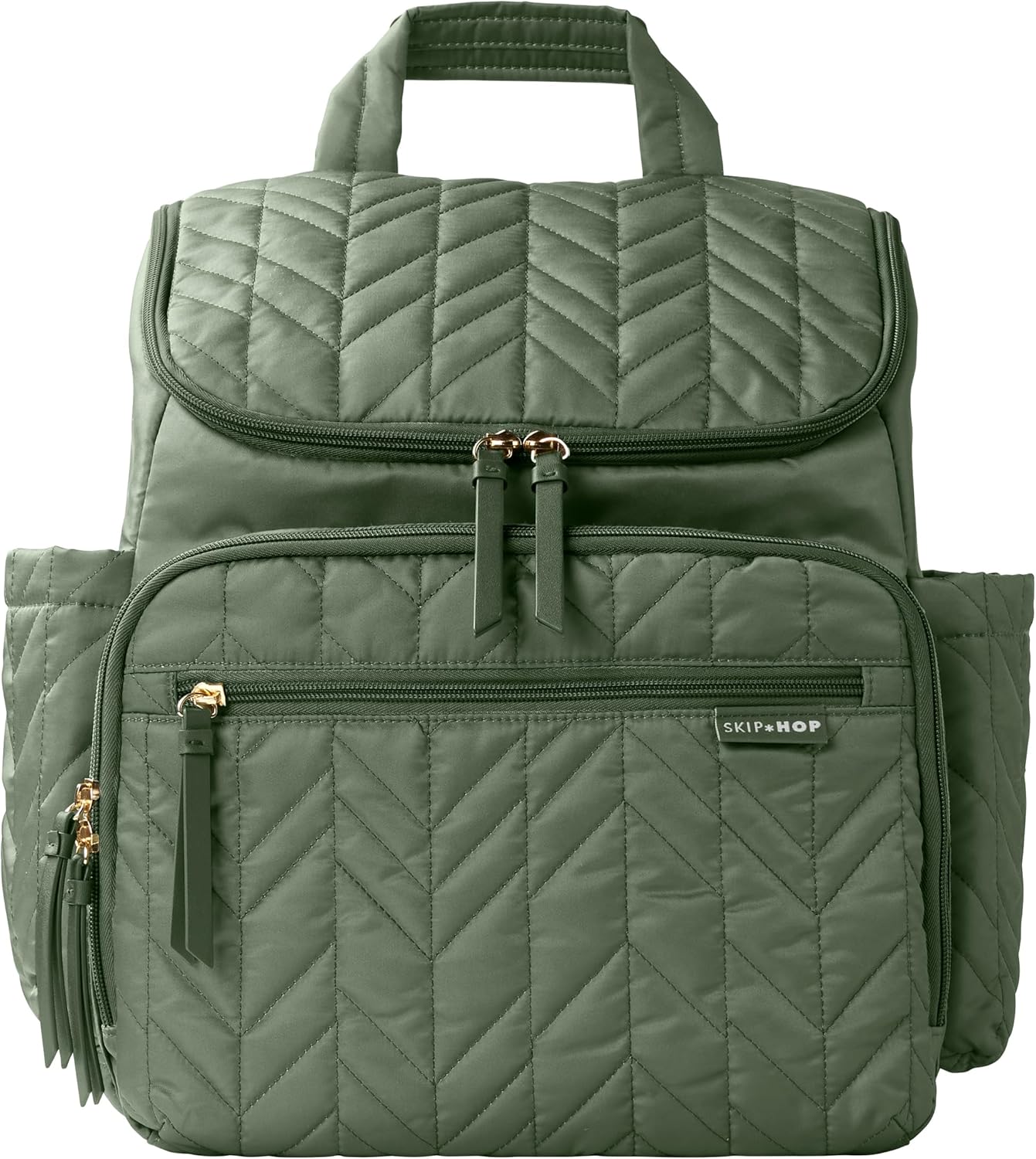 Skip Hop Diaper Bag Backpack: Forma, Multi-Function Baby Travel Bag with Changing Pad & Stroller Attachment, Jet Black