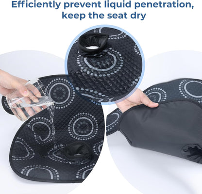 COOLBEBE Infant Car Seat Protector for Potty Training, 2 Pack Dry Waterproof Car Seat Liner Toilet Training for Baby Infant Toddler, Piddle Pads Cover Car Seat Pad for Strollers & Carseat (Grey,2PC)