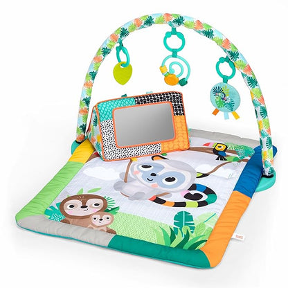 Bright Starts Tropical Treetop Baby Activity Gym & Tummy Time Mat, Ages Newborn & Up