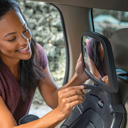 Chicco Fit360 Zip ClearTex Rotating Convertible Car Seat with Fit360 Mirror, 360 Degree Rotation for Rear-Facing and Forward-Facing Usage, Jet/Black