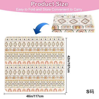 Basumee Splat Mat High Chair Mat Waterproof Baby Play Splat Mat for Under High Chair Food Catcher Highchair Mat for Floor Non Slip Bottom, Pink Rainbow, 46x42 Inches
