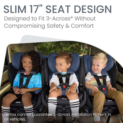 Britax Poplar S Convertible Car Seat, 2-in-1 Car Seat Extended Rear Facing, 17” Slim Car Seat Design with Fast & Easy ClickTight Installation, Anti-Rebound Bar & SafeWash Fabrics — Cowmooflage