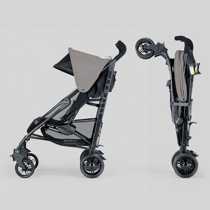 Chicco Liteway Stroller, Compact Fold Baby Stroller with Canopy, Lightweight Aluminum Frame Umbrella Stroller, for Use with Babies and Toddlers up to 40 lbs, Dune/Brown