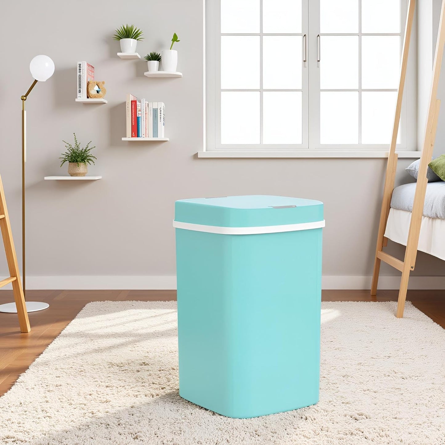 15L Smart Diaper Pail with Motion Sensor Lid | Touchless Hands-Free Baby Diaper Trash Can | Double Locking Seal | Slim Space-Saving Design | Quiet & Durable (Yellow)