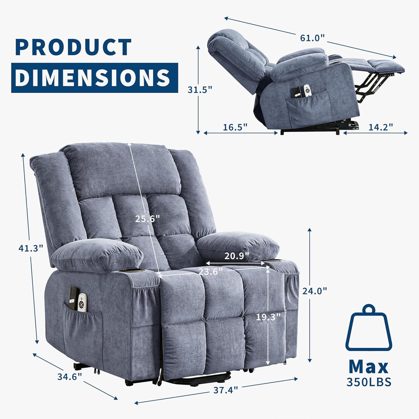 Rocking Recliner Chair for Adults Wide 360° Swivel Rocker Recliner with Cup Holder Nursery Glider with Upholstered Deep Seat Linen Lazy boy Chair for Living Room Browm