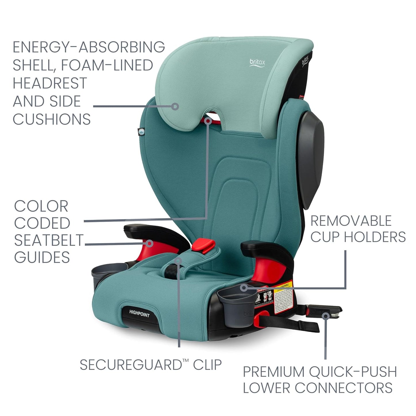 Britax Skyline 2-Stage Belt-Positioning Booster Car Seat, Dusk - Highback and Backless Seat