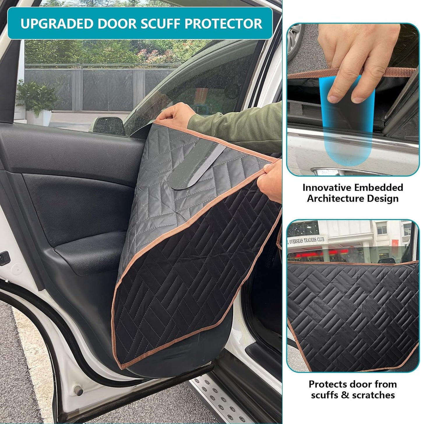 Convertible Furbuddies Back Seat Extender For Dogs 400lb Hard Bottom Dog Bed For Car Back Seat & Half Seat Dog Hammock With Seat Anchor Mesh Window Waterproof Dogs Car Seat Protector For Most Car SUV