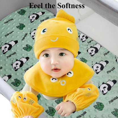 Dot Bassinet Sheet Set 2 Pack Stretch Fitted Bedside Sleeper Bassinet Sheets Sheets,Ultra Soft, for Baby Girls and Boys Light Green Dinosaur