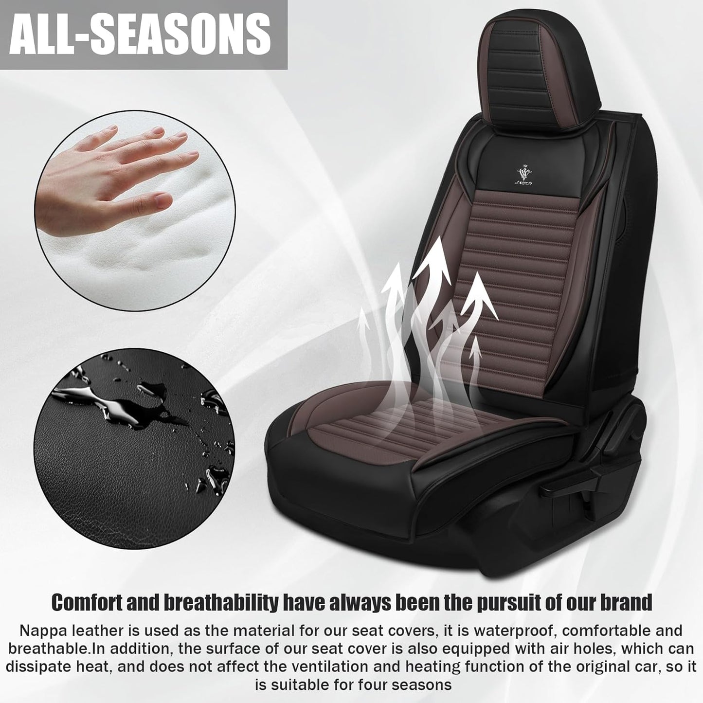 Seat Covers Fit for Mini Convertible 2009-2025 Premium Leather Car Seat Covers, Waterproof Non-Slip and Airbag Compatible, Fashion Car Seat Protector (Black Red,Front Set with Pillow)