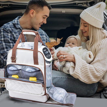SFYBYHEART Carrying Case Compatible with Baby Brezza Formula Pro Mini Baby Formula Mixer Machine Carrying Bag - Baby Formula Mixer Travel Bag with Pockets for Baby Essential, Pumps, Baby Bottles