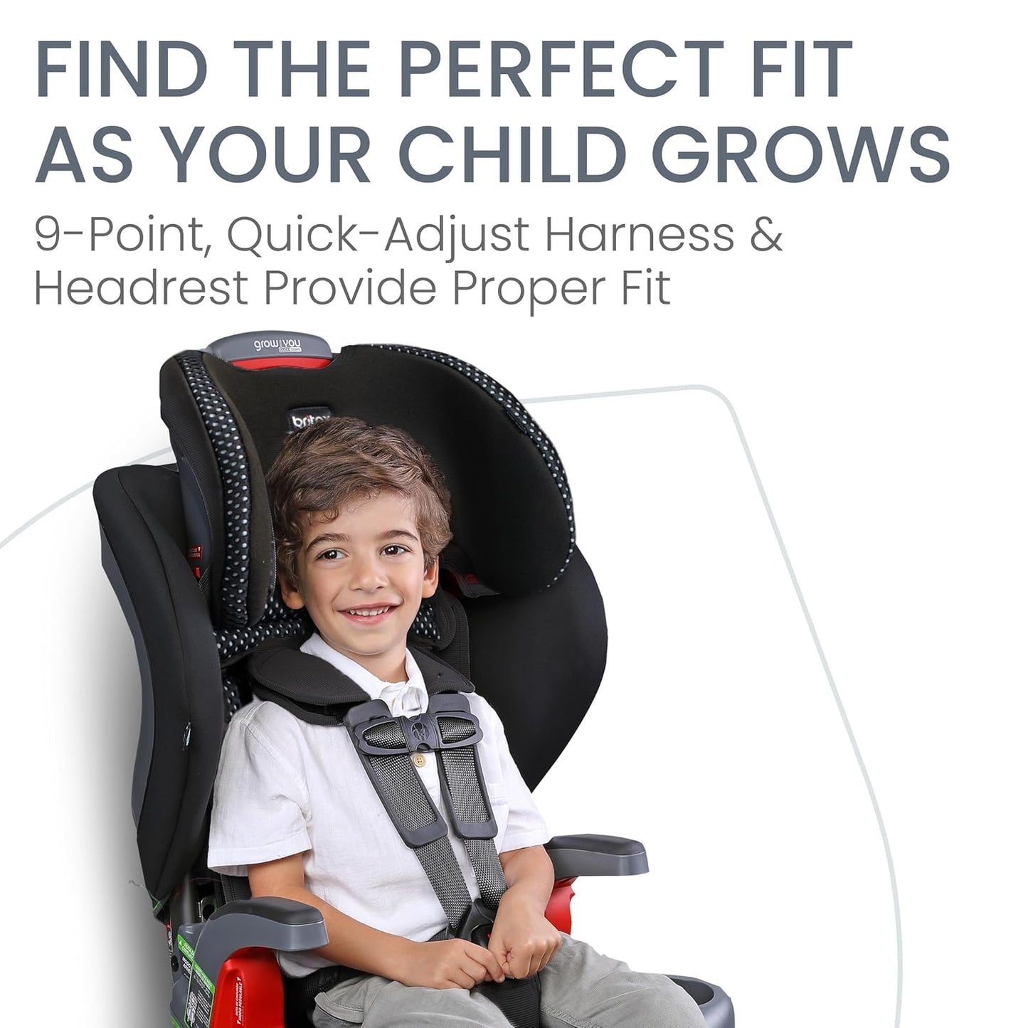 Britax Grow with You ClickTight Harness-2-Booster Car Seat, Cool N Dry - Cool Flow Moisture Wicking Fabric