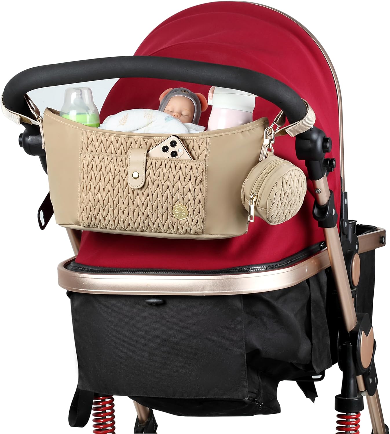 Universal Baby Stroller Organizer,Diaper Caddy Organizer with Adjustable Straps to Fits Nearly Any Strollers | Universal, Adjustable Straps