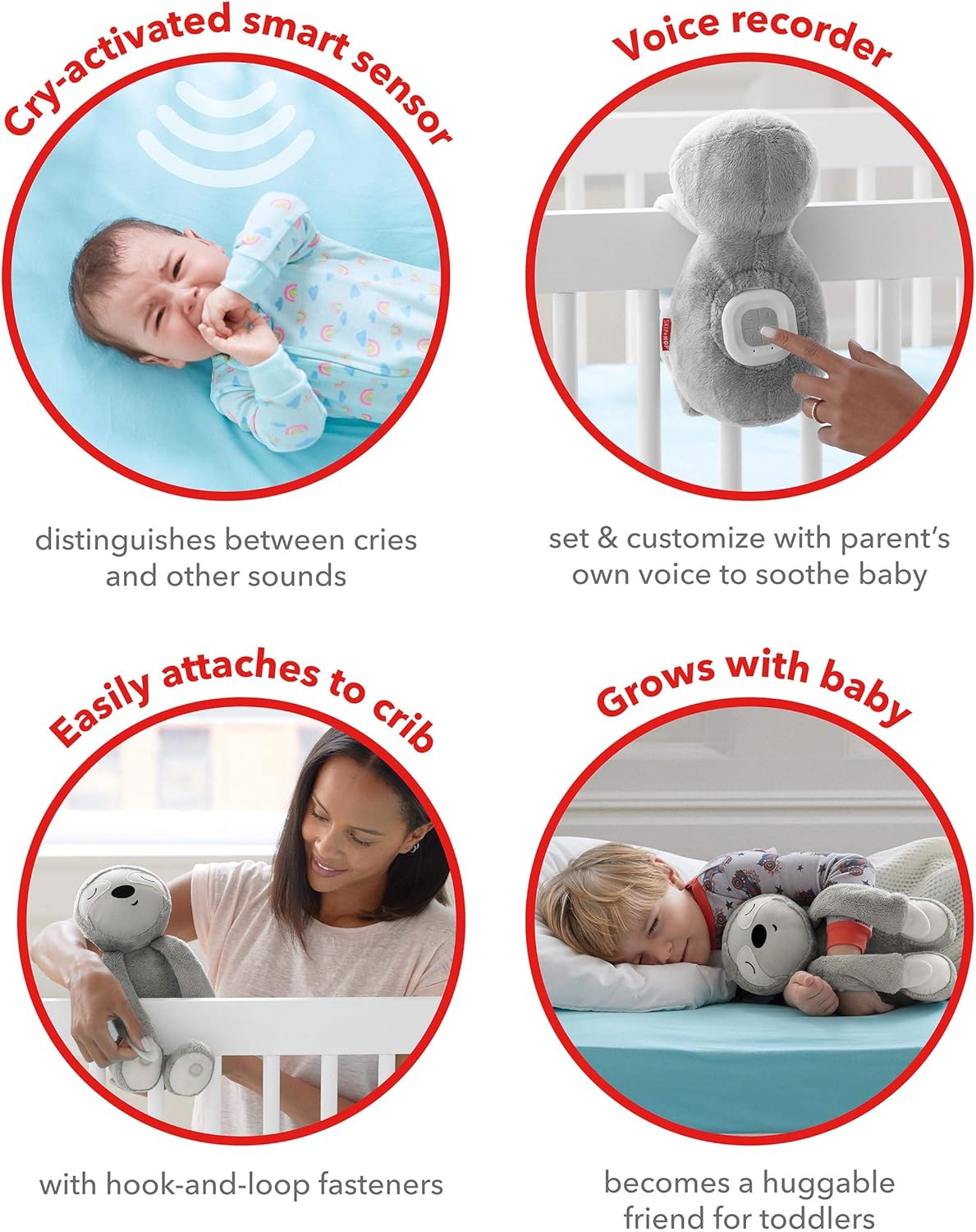 Skip Hop Portable Baby Sleep Sound Machine, Glow with Me Acorn