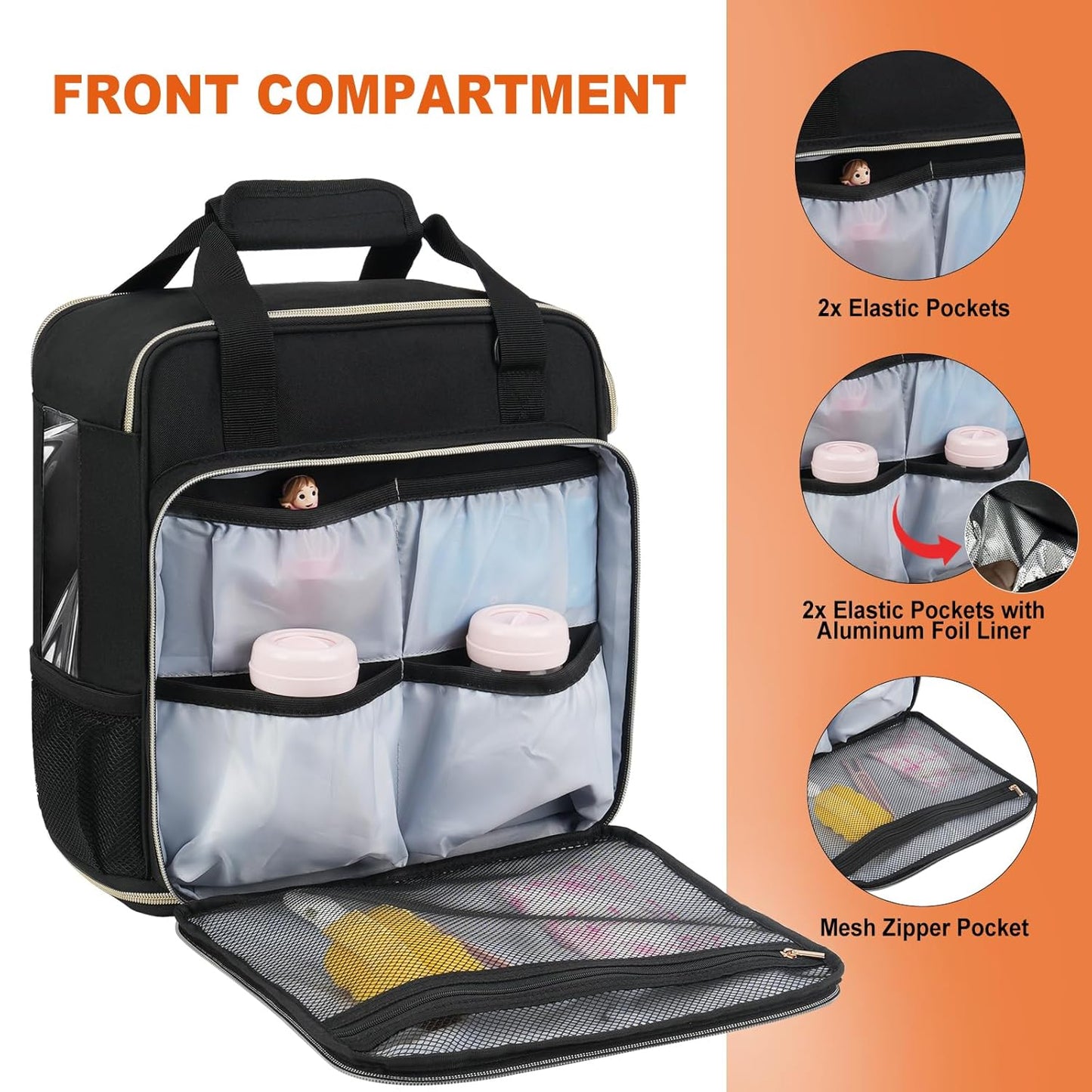 Carrying Case Compatible with Baby Brezza Formula Pro Mini Baby Mixer Machine, Insulated Formula Mixer Travel Bag with Shoulder Strap
