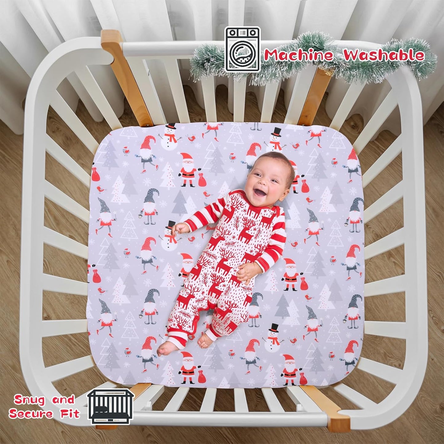 Cloele Square Playard Fitted Sheet 36x36, Ultra Soft Polyester Playpen Sheet for Baby & Pet, Dogs Pattern Pack and Play Crib Sheets, Portable Playard Mattress Cover