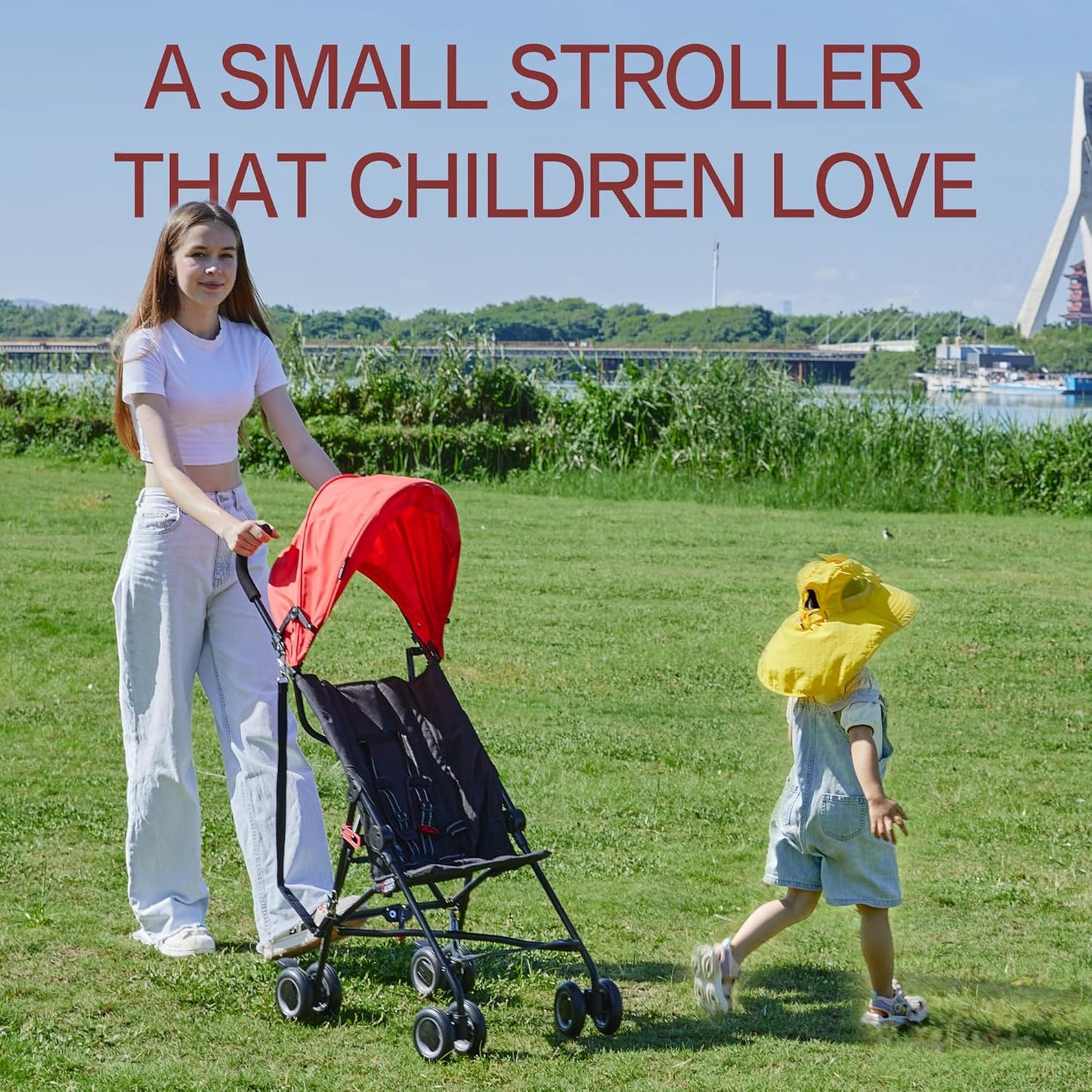 Lightweight Travel Stroller, Cool Kids Baby Portable Stroller with Carrier for Walking, Shopping, and Playgrounds