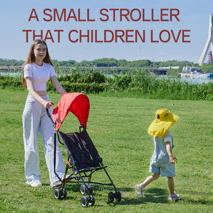 Lightweight Travel Stroller, Cool Kids Baby Portable Stroller with Carrier for Walking, Shopping, and Playgrounds