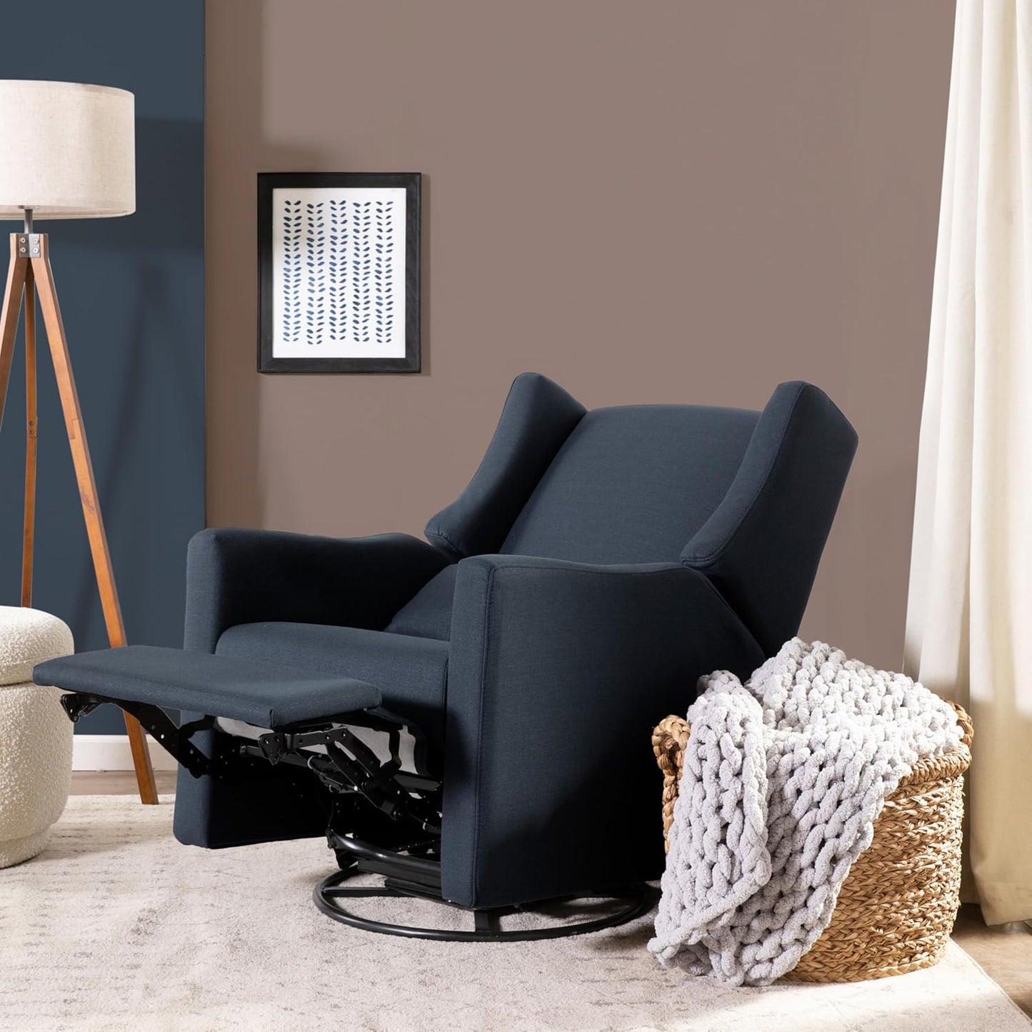 Kiwi Glider Recliner w/Electronic Control and USB | in Almond Teddy Loop w/Light Wood Base, Greenguard Gold Certified