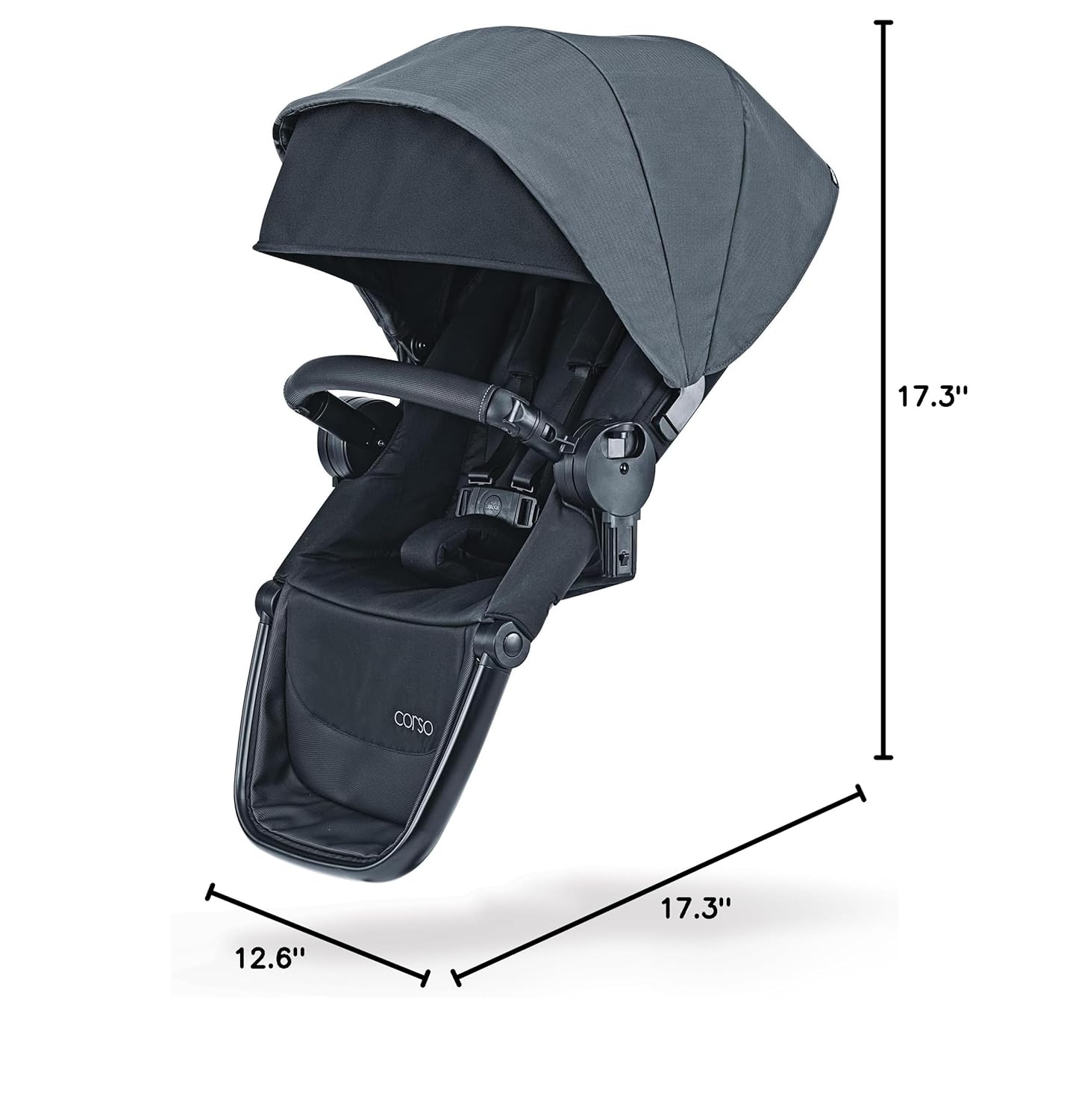 Chicco Corso Flex Infant Car Seat Adapter/Basket for Corso Flex Convertible Stroller, Compatible with Any Chicco Infant Car Seat, Black/Black