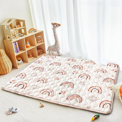 Baby Play Mat, 50x50 Playpen Mat with Super Soft Touch, Activity Mats with Upgraded Anti-Slip Bottom, Machine Washable Crawling Mats for Floor & Picnic (Animal Alphabets)