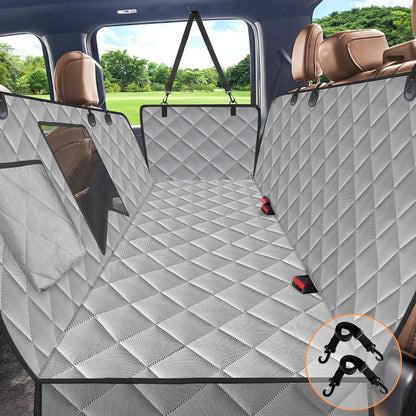 Kytely Dog Car Seat Cover for Back Seat,600D Heavy Duty Dog Hammock for Car with Side Flap,100% Waterproof Pet Backseat Cover, Anti-Scratch Nonslip Pet Seat Protector for Cars Trucks and SUV