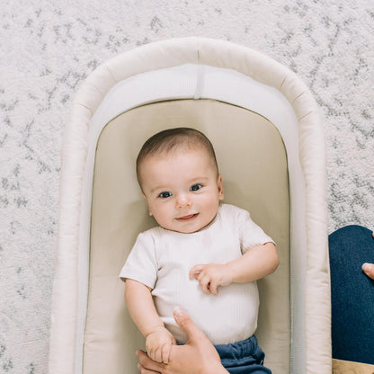 Baby Delight Snuggle Nest Bassinet, Portable Baby Bed, for Infants 0 – 5 Months, Driftwood Grey