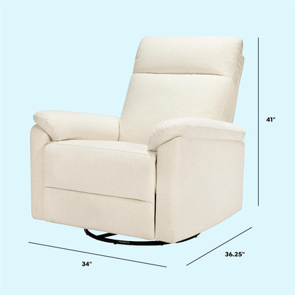 Davinci Suzy Glider Recliner Nursery Chair - Glider Rocking Chair for Nursery and Living Room - GREENGUARD Gold, FSC & Certi-PUR US Certified - 360° Swivel Rocker Recliner Chair (Cozy Cream Boucle)