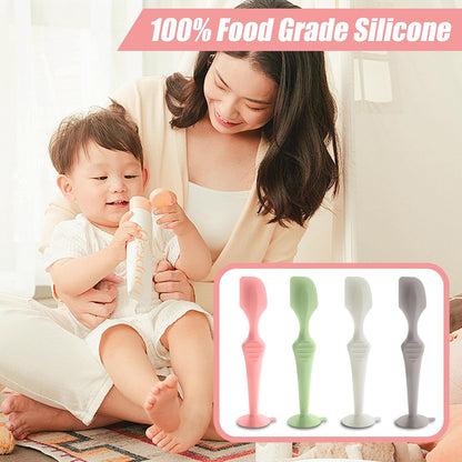 Portable Diaper Cream Applicator Tool Food-grade Silicone Spatula with Suction Base Infant Butt Care Diaper Cream Applicator