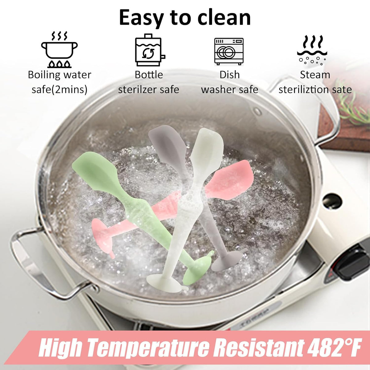 Portable Diaper Cream Applicator Tool Food-grade Silicone Spatula with Suction Base Infant Butt Care Diaper Cream Applicator