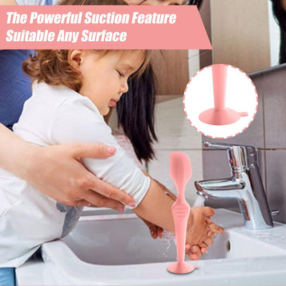 Portable Diaper Cream Applicator Tool Food-grade Silicone Spatula with Suction Base Infant Butt Care Diaper Cream Applicator