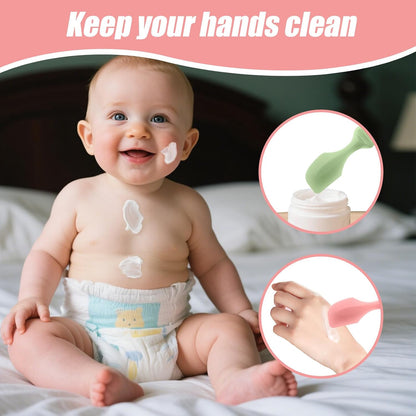 Portable Diaper Cream Applicator Tool Food-grade Silicone Spatula with Suction Base Infant Butt Care Diaper Cream Applicator