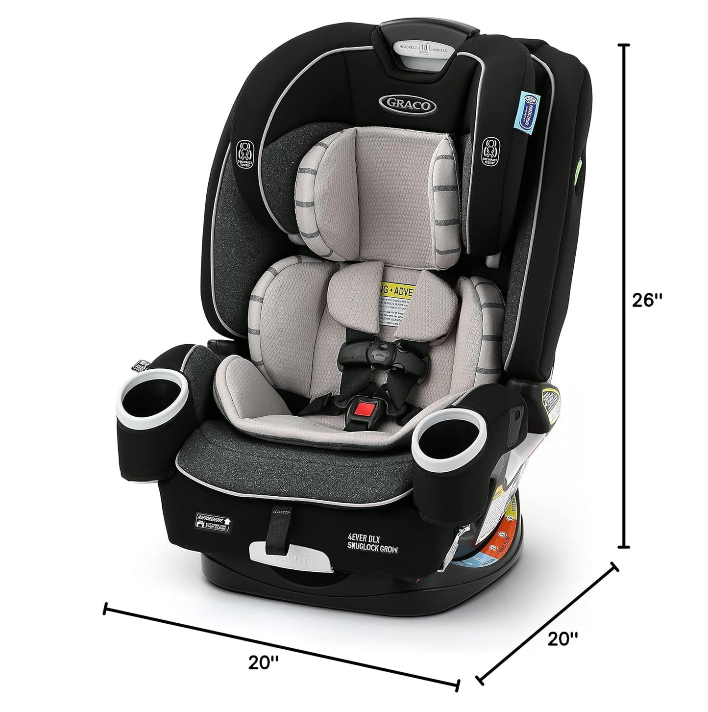 Graco® 4Ever DLX 4 in 1 Car Seat | Infant to Toddler Car Seat, Maven, Adaptable for 10 Years of Use, Size: 20x21.5x24 Inch