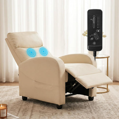 Sweetcrispy Recliner Chair, 360 Swivel Rocker Chair for Adults, Glider Rocker Recliners, Nursery Chairs for Living Room, High Back, Upholstered Deep Seat, Classical Brown