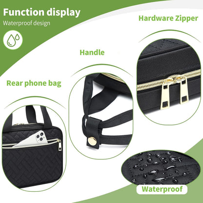Diaper Bag Organizer with 2 Pieces Wipes Dispensers, Portable Stroller Mini Diaper Bag Pouches Travel Gear, Foldable Newborn Baby Essentials, Small Clutch, PInk