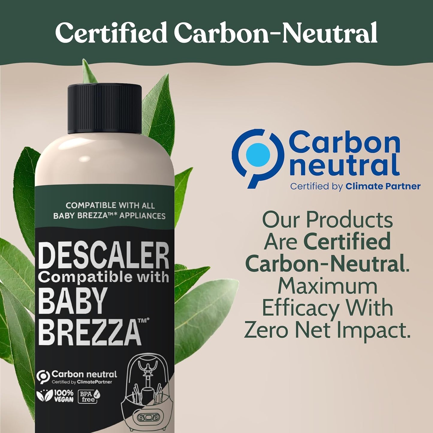 Roobi Descaling Solution Compatible with Baby Brezza. Specially Formulated to Clean & Descale Baby Appliances. Up to 2 Uses per Bottle, 2 Pack. Carbon Neutral.