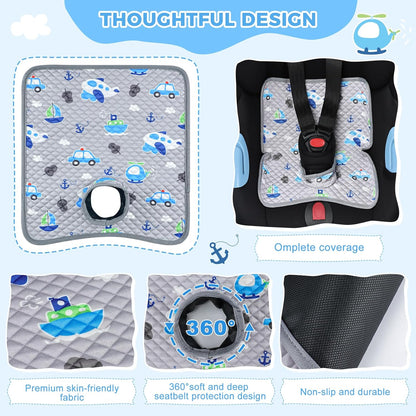 Car Seat Protector for Potty Training, 2 Pack Waterproof CarSeat Liner Toilet Training for Baby Infant Toddler, Dry Seat Piddle Pads Cover for Strollers (Gray)