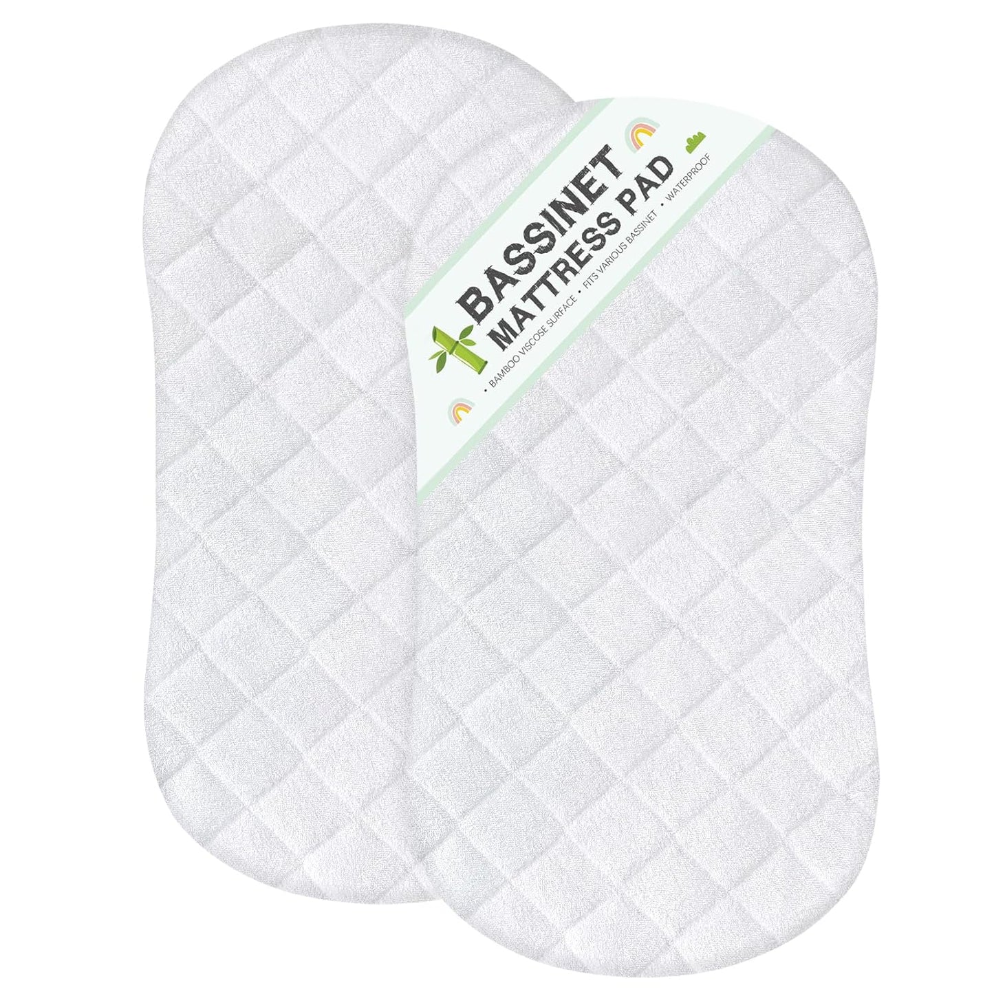 Waterproof Bassinet Mattress Protector, Fit for 19" x 33" KoolaBaby (3 in 1), Papablic, BabyBond, HARPPA and RICUTON Bedside, Ultra Soft Breathable, Washer & Dryer